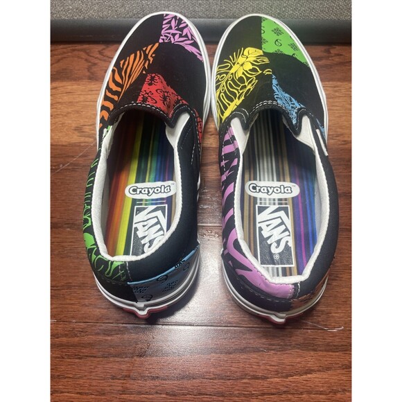VAN'S Crayola Off The Wall Slip-On Canvas Sneakers W 9.5 / M7.5 - Picture 9 of 10